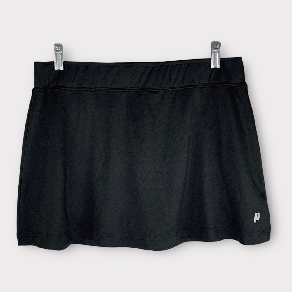 Prince black skort L tennis golf athletic pull-on built-in shorts NWOT golfing